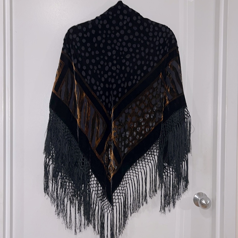 Shawl - burned out velvet